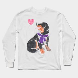 Watercolour Bernese Mountain Dog Long Sleeve T-Shirt